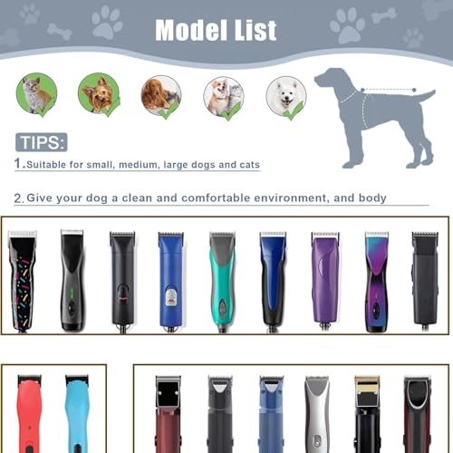 Wide Blades for Dog Grooming, # 5FW Blades Cutting Length 1/4"(6.3mm) | Dog Clipper Blades Compatible with Andis, Oster A5, Wahl km10, Stainless Steel, For Dog, Cat, Horse - style: #5FW(6.3mm)/2PCS