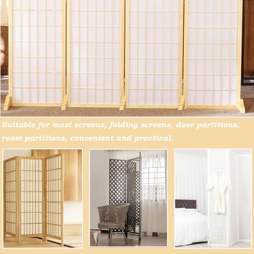4pcs Wooden Folding Room Divider Stand with Screws,Room Divider Screen Holder Feet Partition,Folding Privacy Screen Holder for Hotel Home Office (Wood) - color: Wood