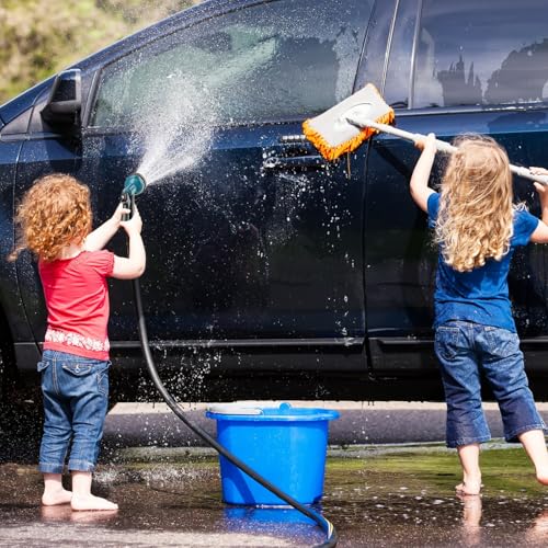 Besiter Garden Hose Nozzle Sprayer: 2 Pack 10 Watering Patterns Spray Nozzles Heavy Duty Hose Head Hose Attachment Bule - color: Blue Blue