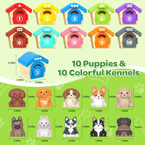 Letapapa Toddler Toys for 1-3 Year Old, Montessori Toys Themed Dog for Baby | Educational Counting, Matching & Sorting Toys Activities, Christmas Birthday Gifts for Baby Boy Girl 12-18M Fine Motor Skills - style: PUPPY