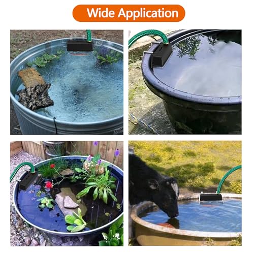 Water Trough Float Valve for Stock Tank, Automatic Control Waterer Level for Livestock Horse Chicken Animal Fish Pool with Hose Metal Connector & Ptfe tape （2 pack） - style: Stock Tank Float Valve-2PCS