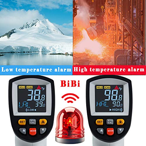 Infrared Thermometer Laser Temperature Gun, Digital Surface Heat Temp Gun Non-Contact for Cooking Food, Pizza Oven, Griddle Meat, Refrigerator, HVAC, Grill, Engine -58℉~986℉ (GT750)