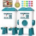 INNOLAND Chicken Feeder and Waterer Set - 3 Gallon/26.5 Pounds | Automatic Chicken Waterer, 4 Cups & 4 Feeder Ports, No Waste Poultry Feeders & Waterers, Chicken Coop Accessories for Poultry