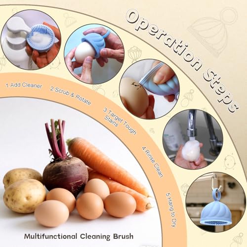 Egg Washer for Fresh Eggs - Upgraded 2.0 Silicone Egg Scrubber | Farm Fresh Egg & Vegetable Scrubber | Dishwasher Safe, Gentle on Shells (Green 1 Pcs) - color: Green 1 Pcs