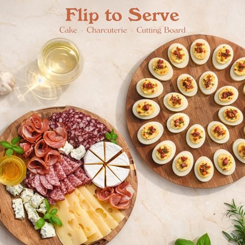 77L Deviled Egg Containers with Lid, 24-Slot Acacia Wood Deviled Egg Tray Platter for Serving and Transporting, Elegant Party & Potluck Serving Board (Black)