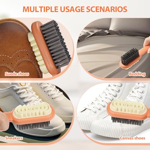 2 in 1 Suede Shoe Brush, Soft Bristle Cleaning Brush for Suede and Nubuck