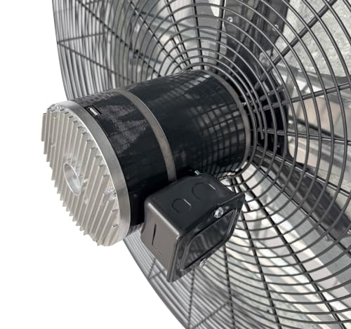 iLIVING 24" Smart Wall Mounted Shutter Exhaust Fan, 4244 CFM, 12-Speed, WiFi App Control Ventilation for Garages, Warehouse, Barn, Greenhouses, Auto Temperature Humidity Control, BLDC Motor, Hardwired - size: 24-inch