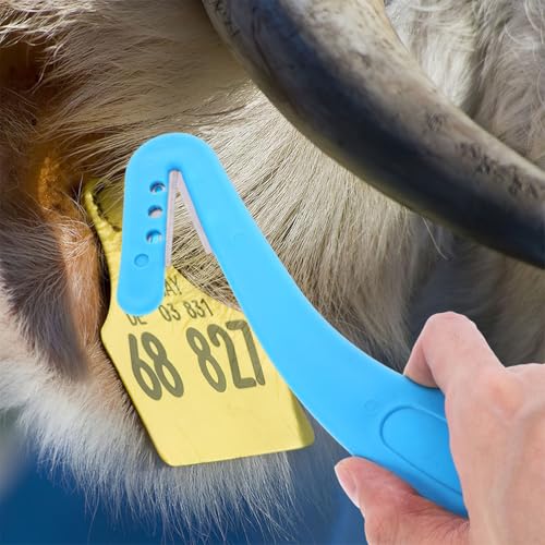VANZACK 2pcs Livestock Ear Removing Tool Ear Skin Magnet Cutter for Cattle Cow Goat Sheep Pig