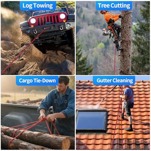 150ft 3/8 Inch Climbing Rope, Heavy Duty Arborist Rope(Blue) - size: 3/8in-150ft-Blue
