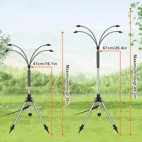 Misters for Outside Patio,Cymuber 26.5 FT Portable Water Mister for Cooling Outdoor, Flexible Stand Misting System with Adjustable Height for BBQ, Pet Playing, Patio Cooling, Backyard Garden