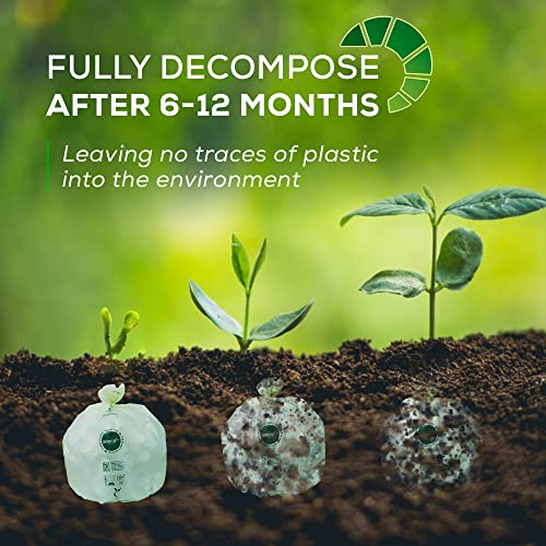 ANECO 100% Compostable Waste Bags 2.6 Gallon (Flat Top Bags, 50 Count) | Extra Strong Kitchen Small Compost Bags for Countertop Bin (BPI & OK Compost HOME Certified) - color: 2.6 GAL (Flat Top Bags, 50 Count)
