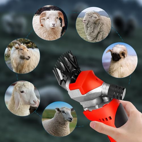 Cordless Electric Sheep Shears, Professional Heavy Duty Shearing Clippers 550W Brushless Motor 2800RPM Animal Grooming Clippers Farm Livestock Haircut Trimmer for Ma-kita 18-21V Batteries (Tool Only)