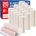 AZEN Premium 20 Pack Elastic Bandage Wrap 6 Inch, Compression Wrap Bandage for Legs, Ankle, Knee, Tummy, Body, Latex-Free, Lymphedema Wraps for Legs - color: C-20p(6in)