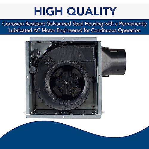 Broan-NuTone A80 Ventilation Fan with Roomside Installation, 80 CFM, 2.0 Sones White - style: 80 CFM