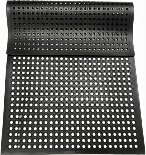 Uniboho Commercial Heavy Duty Rubber Floor Mat for Outside Non Slip 20 x 31 | For Restaurant, Kitchen, Horse Stall, Outdoor Patio, Garage, Pool, with Holes for Drainage - size: 1'7" x 2'6" (Rectangular)
