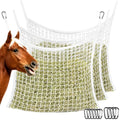 YedsIntu 3 Pcs Hay Bags for Horses, Slow Feed Hay Nets for Horses Goat Sheep, Large Capacity Hay Feeder for Stall, Trailer, Pasture (White) - size: 3PCS-White