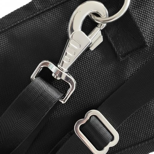 Box Fan Bag for Horse Stall – Heavy Duty Nylon Hanging Fan Holder for 20" x 20" Box Fans, Mesh Ventilated Cover with Snap Strap Hangers for Barn, Stable, Trailer, Farm, Livestock (2 Pack) (Black)