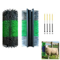 Livestock Scratching Brush Massage Grooming Brush for Cattle Horse Goat Sheep Cow Easy Fence Post Installation with 8 Screws