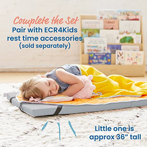 ECR4Kids SoftZone Rainbow Rest Mat, 2in, Sleeping Pad, Contemporary, 5-Piece | Soft foam with polyurethane cover, GREENGUARD Gold Certified, 2-6 years, fully assembled, non-slip base, daycare or classroom - color: Contemporary