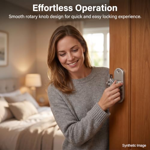 KAFENDA Sliding barn Door Lock,90-Degree Right-Angle Barn Door Latch Lock | Slide Locks for Interior Doors, 90-Degree Moving Door Right-Angle Buckle,smooth knob control, keyless operation, Privacy Lock