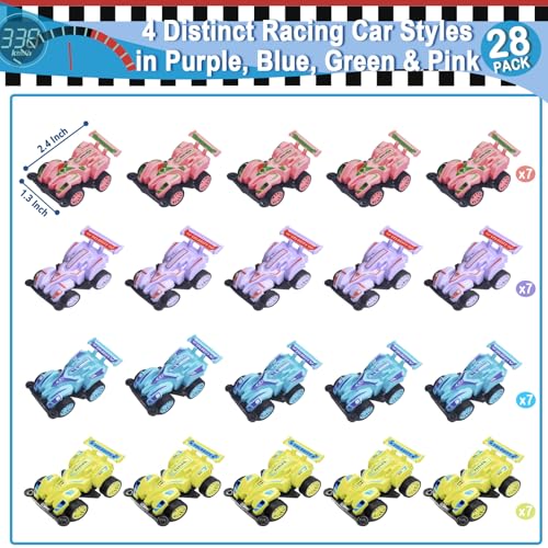 28 Pack Pull Back Cars and Trucks Toy, Small Cars Pull Back Racing Vehicles Set, Mini Toy Cars, for Toddlers, Kids Stocking Stuffers, Classroom Exchange Gifts, Gifts for Grandkids, Easter Basket - style: Pull Back Cars