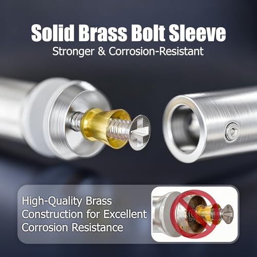Ranbo 36" Door Pull Handle, 1.2mm 304 Stainless Steel, Brushed Nickel | 29-15/16" Hole Spacing, Fits 1/4"–3/4" Glass Doors and 1-3/8"–2-3/16" Wood Doors, for Entry, Commercial and Storefront Door - size: 36 inches/1.26 inches Cross Section Diameter