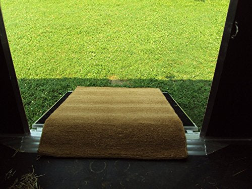 Horse Van Natural Coco Coir Mat (3' x 5') - Heavy Duty, High Traction, Woven-Backed Coconut Fiber for Trailers & Ramps - size: 3' x 5'