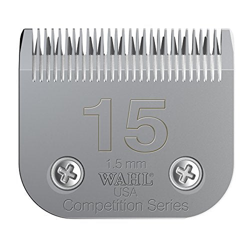 Wahl Professional Animal 15 Medium Fine Competition Series Detachable Blade with 3/64-Inch Cut Length (2357-100) - size: 15