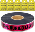 300 Feet Caution Buried Electric Line Below Red/Black Print Safety Tape with Above-Ground Caution Tag, 2 Inch x Foot 5 Mil, Detectable 2-Inch - style: Caution Buried Electric Line Below(300 Ft)