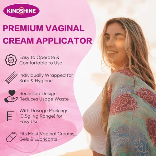 32 Pcs Disposable Vaginal Cream Applicators with Dosage Markings | Hygienic Individually Wrapped, Threaded Suppository Applicators for Women, Fits Most Vaginal Creams, Gels & Lubricants - size: 32 Pack