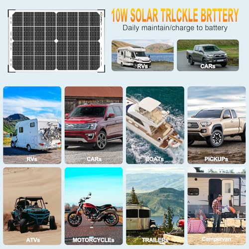 30W12V Solar Battery Charger Battery Maintainer + MPPT Controller | Solar Panel Kit Waterproof TrickleSolar Battey Charger for Car RV Boat Motorcycle Adjustable Mount Bracket 30W Solar Panel - size: 30W MPPT Kit