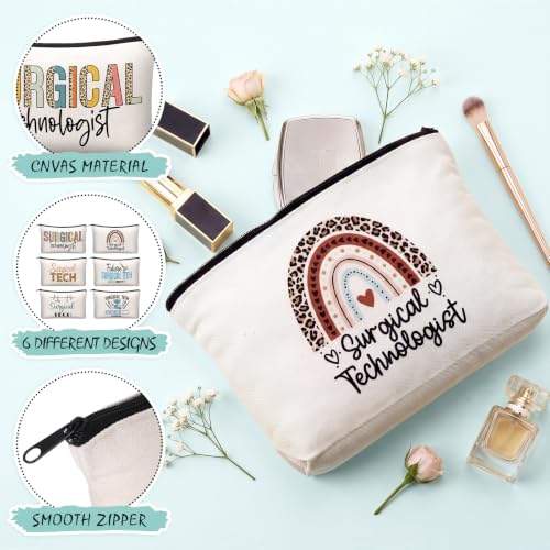 Kacctyen 12 Pcs Surgical Tech Week Gift Bulk Makeup Bags for Women | Surgical Tech Appreciation Cosmetic Bag, Surgical Technologist Thank You Gift for Nurse Doctor Present Travel Pouch - style: Surgical Technologists