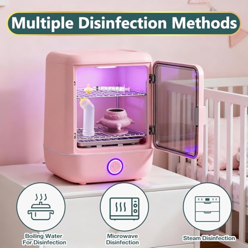 Pet Nursing Kit, Puppy Milk Feeder Bottle, Silicone Feeding Nipple for All Breed of Puppy, Kittens and Other Animals (Pink) - color: Pink
