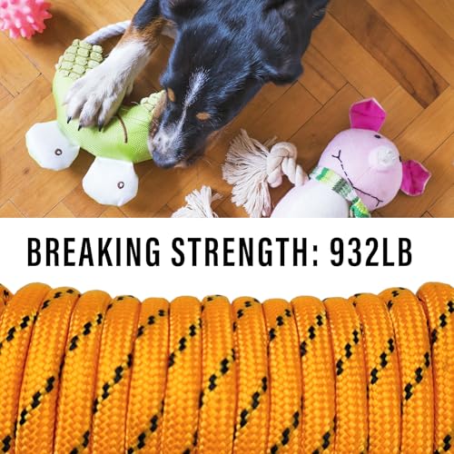 Diamond Braided Polypropylene Rope Nylon Rope Mix Thick Heavy Duty Ropes 3/8'' 100ft High Strength Perfect for Clothesrope Camping Hiking and Other Outdoor Activities Orange - size: 3/8'' 100ft Orange