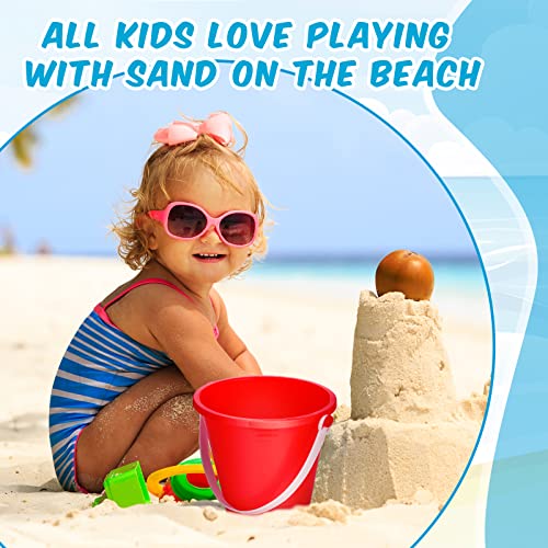 Didaey 24 Pcs 5 Inch Beach Buckets Bulk, Colorful Mini Sand Pails, 4 Colors - color: 4 Colors
