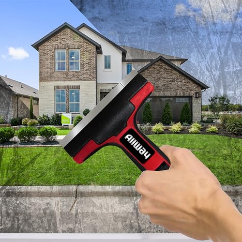 ALLWAY GTS Glass & Tile Scraper, 4″ | Soft-Grip Handle, Easy Blade Change - style: Glass & Tile Scraper