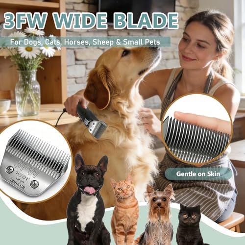 3FW Dog Grooming Blade Compatible with Andis, Wahl, Oster A5 Clippers | Cut 13mm (1/2"), For Large Dogs, Cats, Other Pets - size: 3fw-13mm