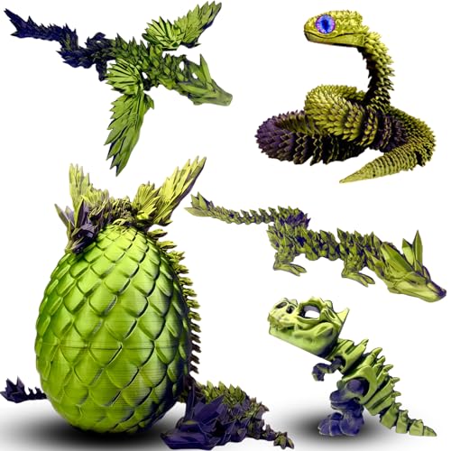 5 Pcs，12" 3D Printed Dragon Eggs,Dinosaur Egg,Crystal Dragon Toys,Snake Eggs, Animals,Fidget Toy,Desk Executive Toy，Easter Eggs Basket Stuffers,Toys for Boys Kids Teen 5-7 4-6 8-12 - color: Pp-07