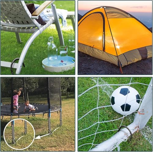 Eurmax USA 8-Pack U-Shape Ground Stakes,Rust-Proof Galvanized Steel Ground Anchors,Commercial Trampoline Stakes for High Winds,Secure Anti-Flip Tie Down for Soccer Goals,Swing Sets,Fences&Playsets - color: Black, style: Arch Head