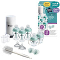 Tommee Tippee Advanced Anti-Colic Bottle, Warmer & Pacifier Set, 0m+ | 14 Pieces, 5 BPA Free Bottles, Travel Bottle Warmer, 2 Newborn Pacifiers, 2 Extra Nipples, Cleaning Brush, Bottle Handles - color: Clear, 14 Pieces