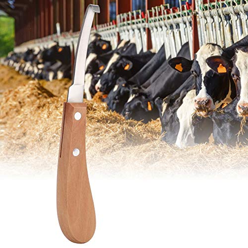 Sharper Hoof Knife, Left or Right Hand Farrier Tools, Carbon Steel Hoof Knife Trimming Tool for Cattle Horse Use, 21.5cm / 8.5 Inch Length, High Strength, Not Easy to Break (straight right hand)