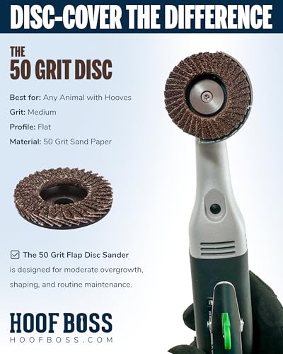 Pig Hoof Trimmers Kit, 110V Electric Set with Supplies | Rotary Hoof Grinder for Pigs & Swine, Medium & Fine Discs, Dome Top Finisher, Buffing Sander, Safety Glasses & Tool Bag - size: Pig Hoof Trimming
