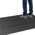 ROVSUN Rubber Floor Mat with Holes, 3x20 FT Hollow Large Mat Roll, Anti-Fatigue/Non-Slip Drainage Mat, for Industrial Kitchen Restaurant Bar Bathroom, Indoor/Outdoor Cushion (2 Packs) - size: 36x236 in.(3x20 ft)