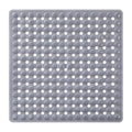 Yimobra Square Shower Floor Mat Non Slip, 21"X21" Machine Washable Bath Tub Mat, Soft on Feet, Bathmat with Drain Holes and Suction Cups, Fast Draining, Grey - color: Grey, size: 21 X 21 Inch