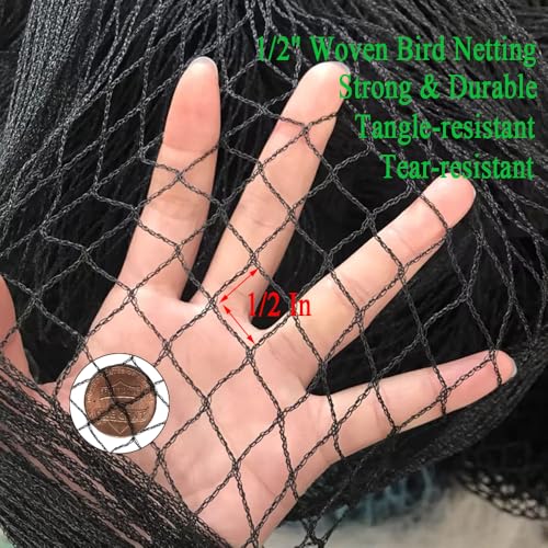 Bird Netting for Chicken Coop 30x30 Ft, 1/2" Mesh Aviary Netting | Aviary Netting - size: 30x30Ft-1/2"