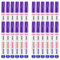 Purple Paint Markers, 24 Pack Oil-Based Waterproof Quick Dry Permanent Paint Pen Set for Rocks Painting, Wood, Fabric, Plastic, Canvas, Glass, Mugs, Metal, Tire, Stone, DIY Craft - color: Purple