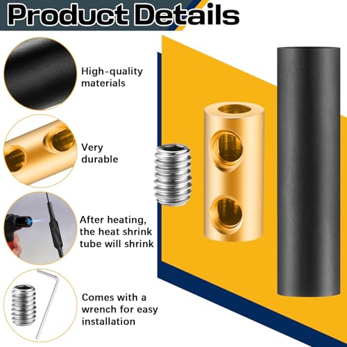 Relaxweex 15 Sets Underground Wire Splice Kit Suit for Wire Under 12 Awg Amp Splicing Quick Wiring Connection Nut Kit Terminal with Shrink Tubes and Screws Circuit Connector(60V) - style: 60v