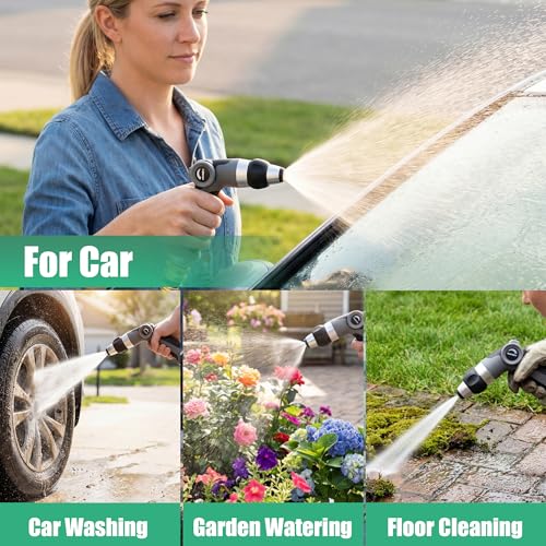 Garden Hose Nozzle Sprayer, Heavy Duty, High Pressure | Heavy duty, High pressure, Leak-free, Comfort grip, Thumb control, Universal fit - size: Small