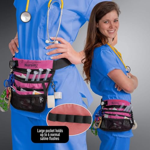 Kangapak Nurse Fanny Pack Multi Compartment Waist Organizer Tool Bag for Students, Practitioners & Medical Professionals - color: Purple Haze