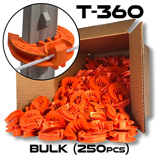 T-360 Electric Fence T-Post Insulator - Orange (Bulk Qty: 250)